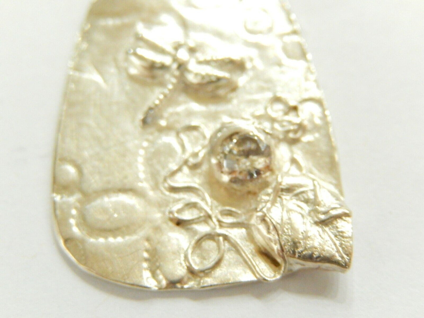 *VINTAGE*  LARGE Custom Made  Sterling SIlver Unique Design Butterfly Pendant
