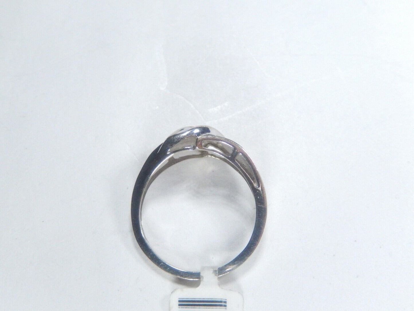 10k White Gold 1/5CT Natural Round Diamond Ladies Ring Sz 6.25