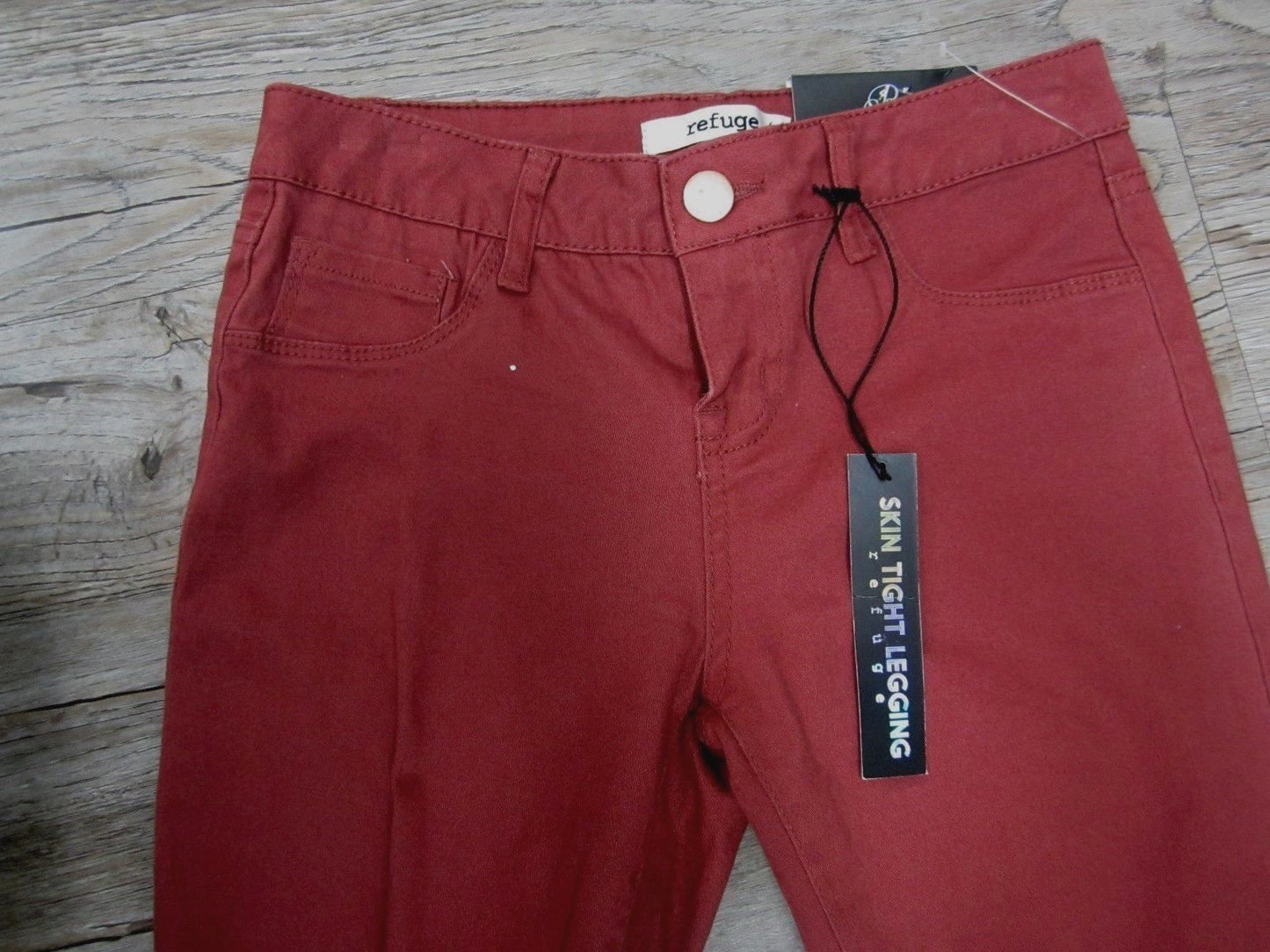 NWT Charlotte Russe Refuge Skin Tight Legging Jeans Sz 14 X 29 Rust Color