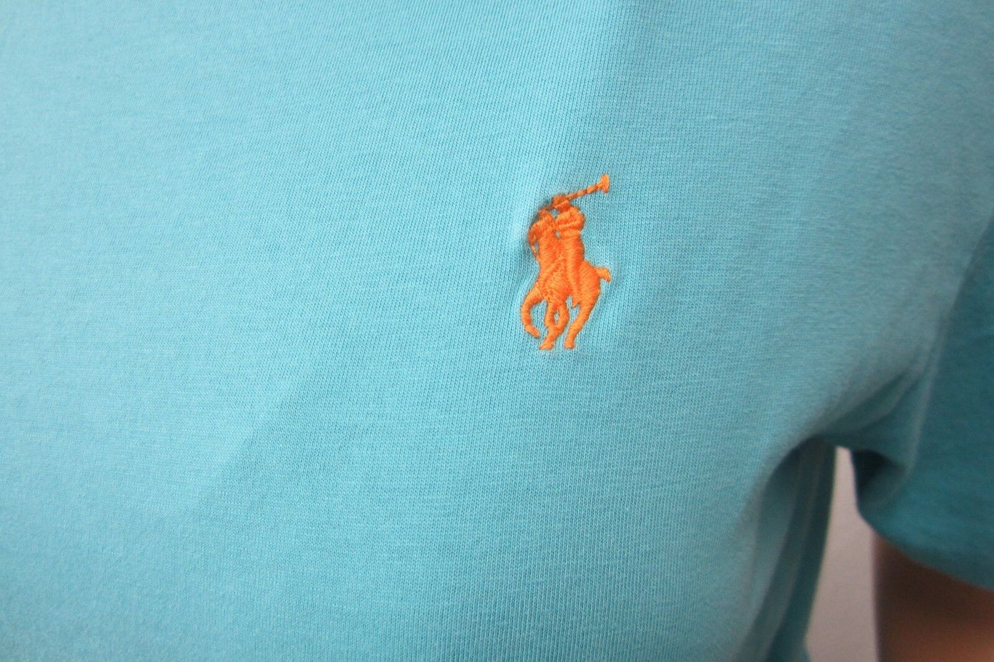 NICE Polo Ralph Lauren Unisex T Shirt Turquoise  CREWNECK  Size L