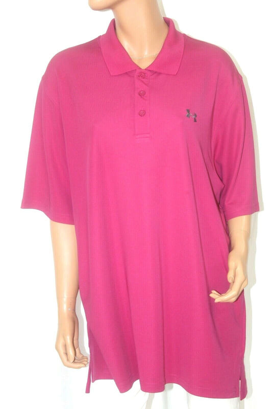 Under Armour Heat Gear Polo Shirt Loose Fit Solid  Mens Sz XL