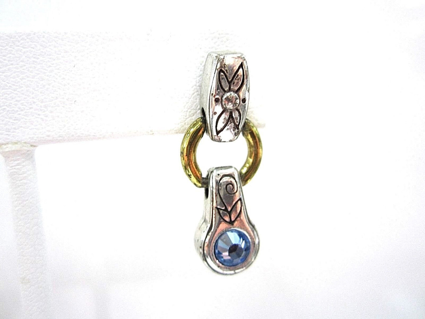 RETIRED Brighton Celestial Blue Crystal Dangle Pierced Earrings