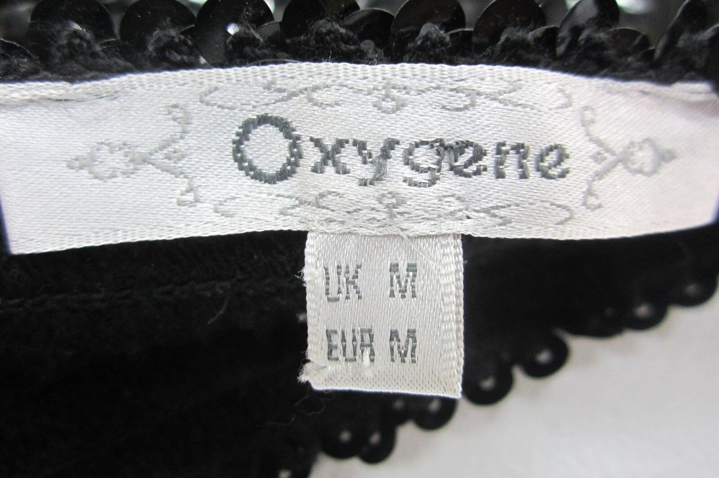 *SEXY HOT* OXYGENE BLACK SEQUIN SLEEVELESS BODYCON STRETCH DRESS Size M