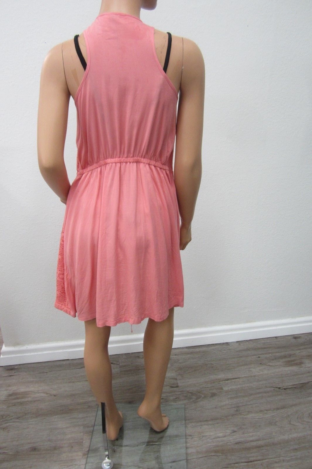 NICE  Lauren Conrad Womens Designer Coral Lace Lined Dress Cotton/Rayon Size XL