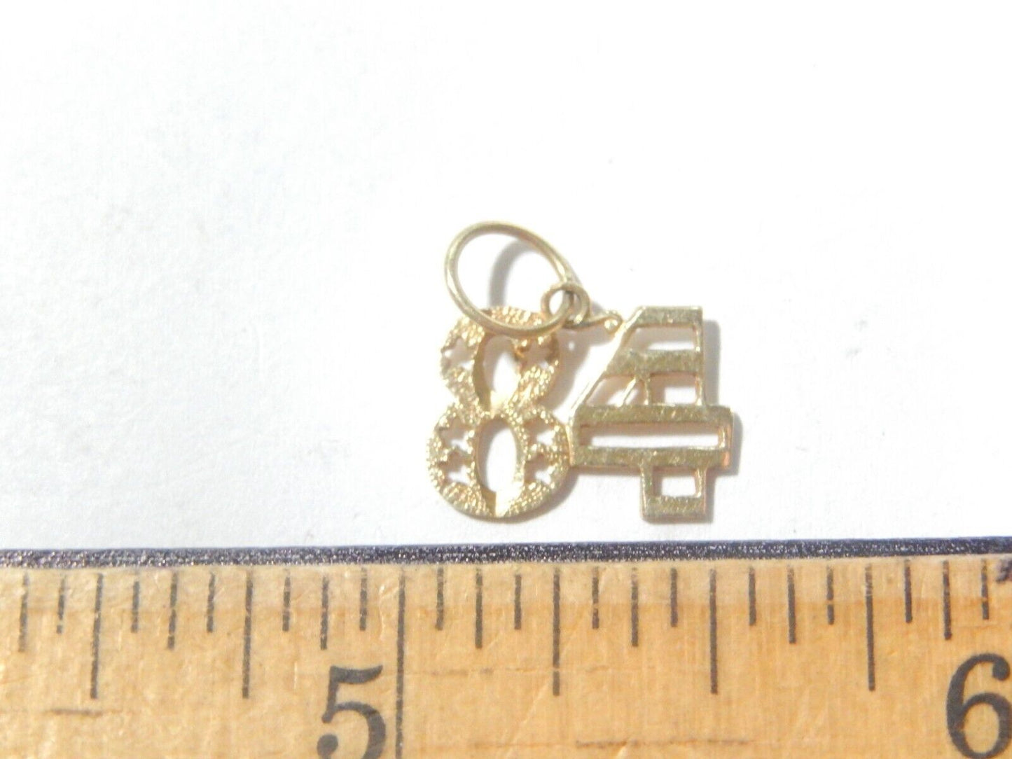 14K Yellow Gold  Number 84 Pendant