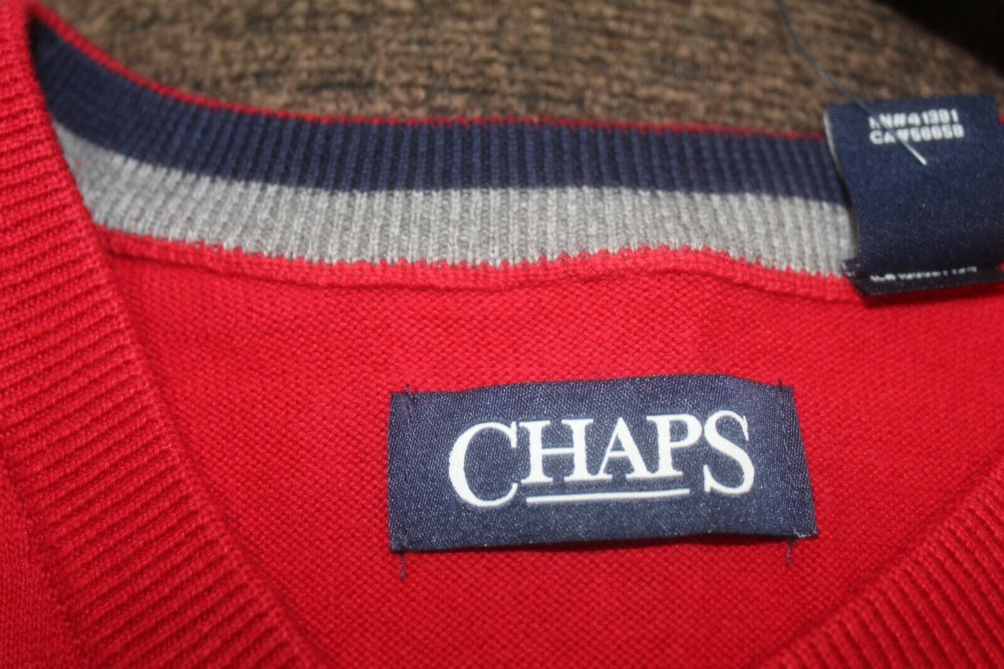 *NWT* $45. Women's CHAPS Knit Sweater  RED Pull Over SOFT Sleeveless Size Small