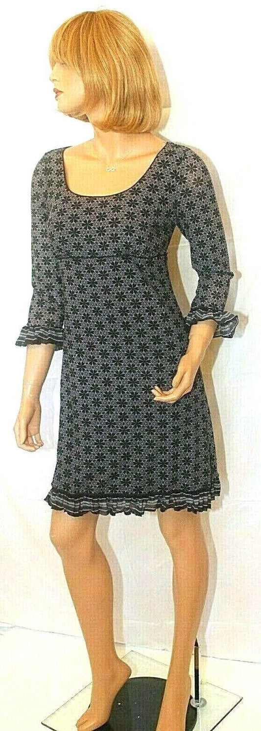 Max Studio Specialty Products M.S.S.P Purple/Black Print Lined Dress Women Sz M