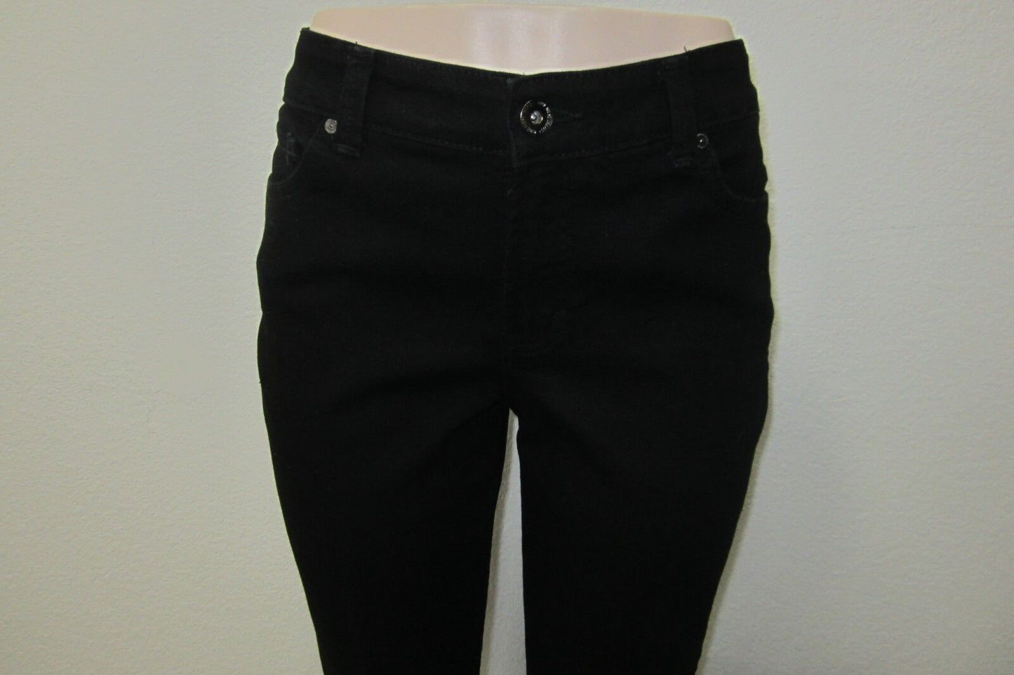 Nine West Black Straight Jeans Womens Size 8 W28 x L30 Mid Rise Stretch Denim