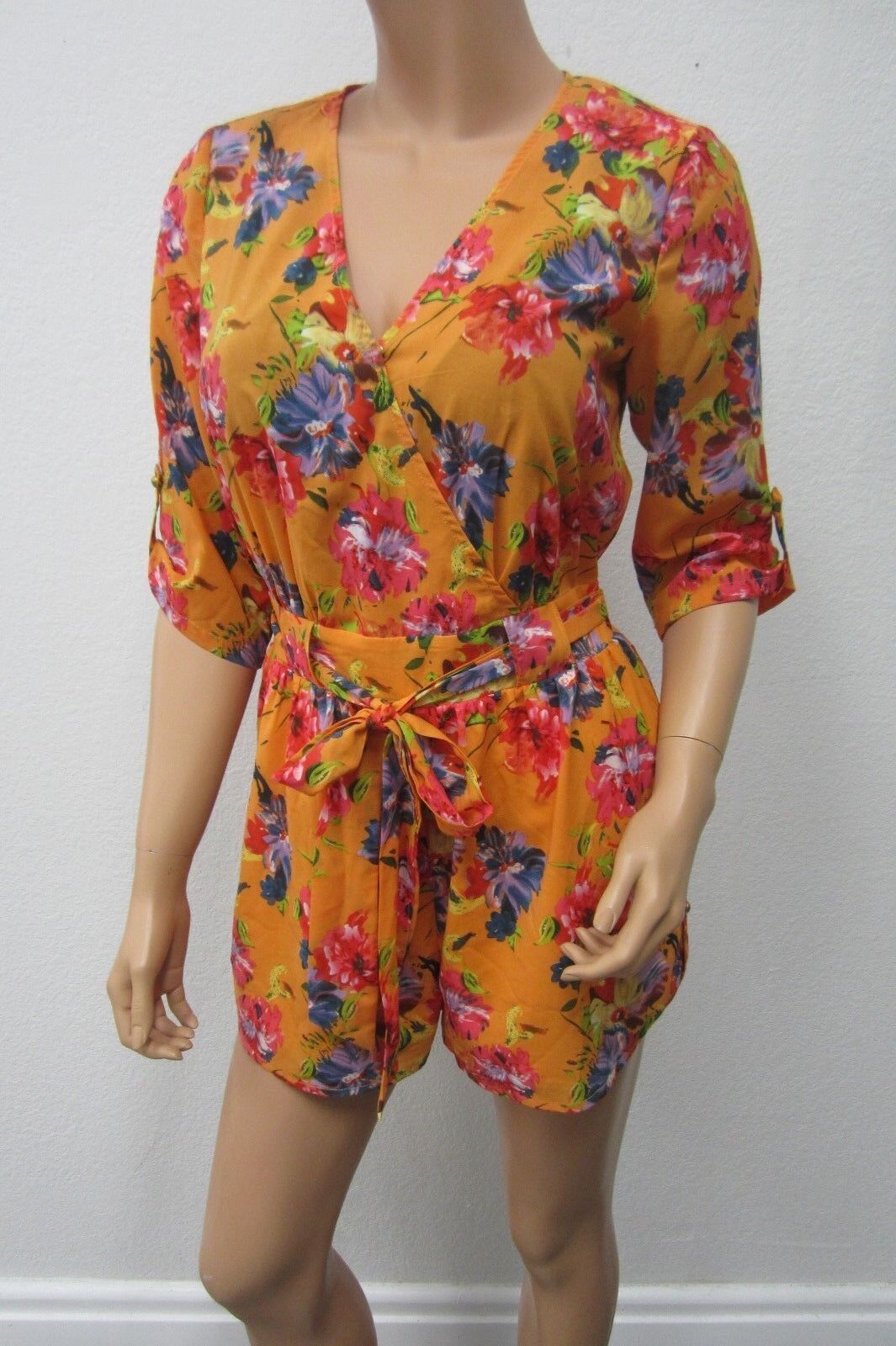 *NWT* $109.00  Gianni Bini In The Garden Erynn Peachy Romper  CUTE Size Small