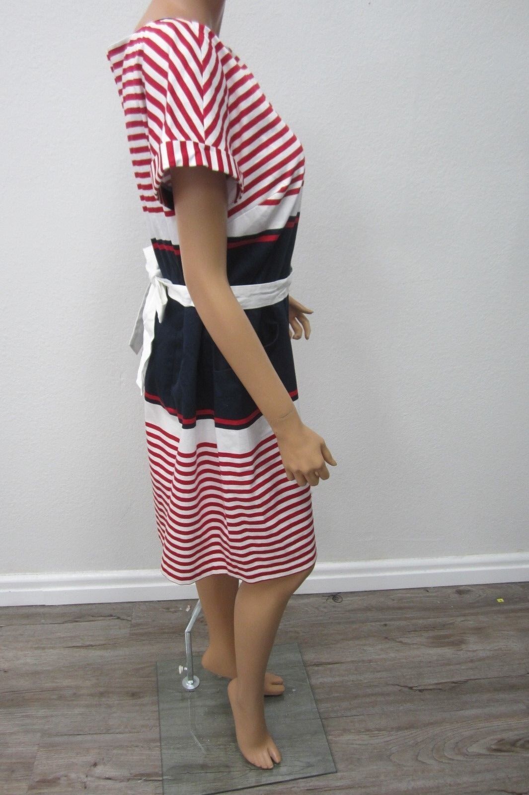 *NWT* TOMMY HILFIGER Women's Short Sleeve RED WHITE BLUE Sheath Dress Size 14