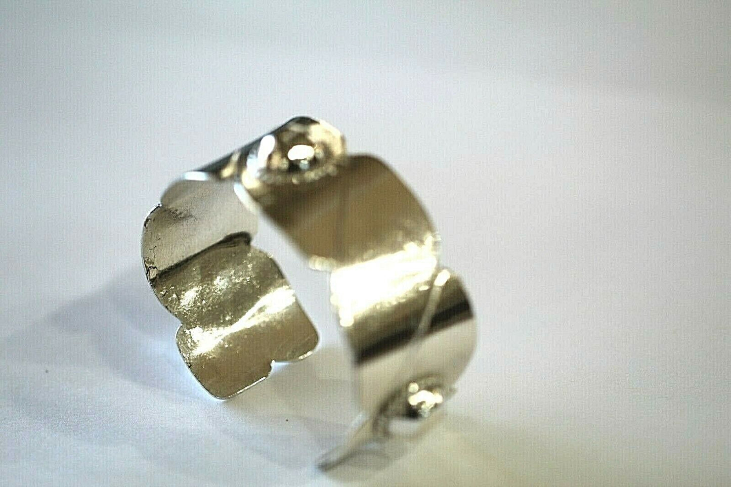 Rare Vintage 925 Sterling Silver Mexico Ball Beads Wide Cuff Bracelet 29 Grams