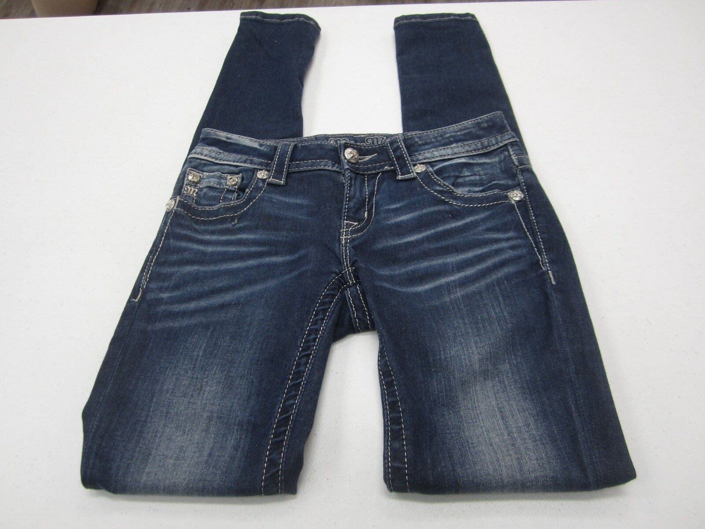 NWOT MISS ME Signature SKINNY Jeans Embellish BLING Size 25 x 33