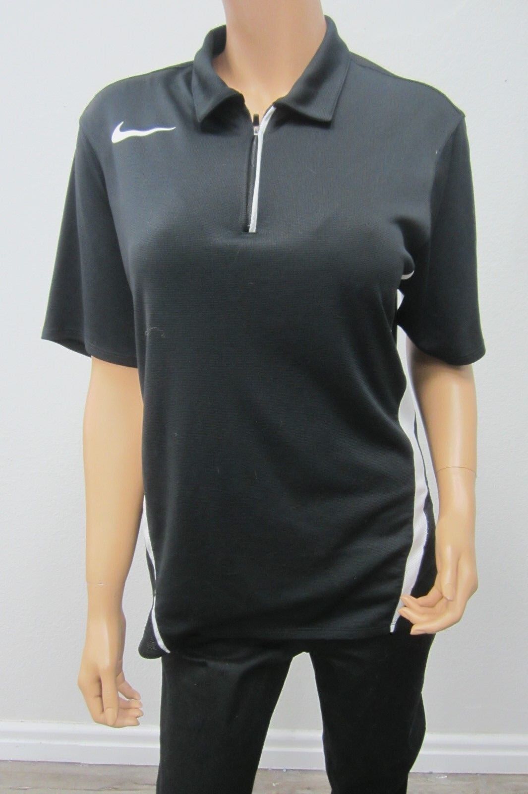 *NWOT* Nike Women's Black  Dri-FIT 1/4 Zip Pullover Collar Size Medium