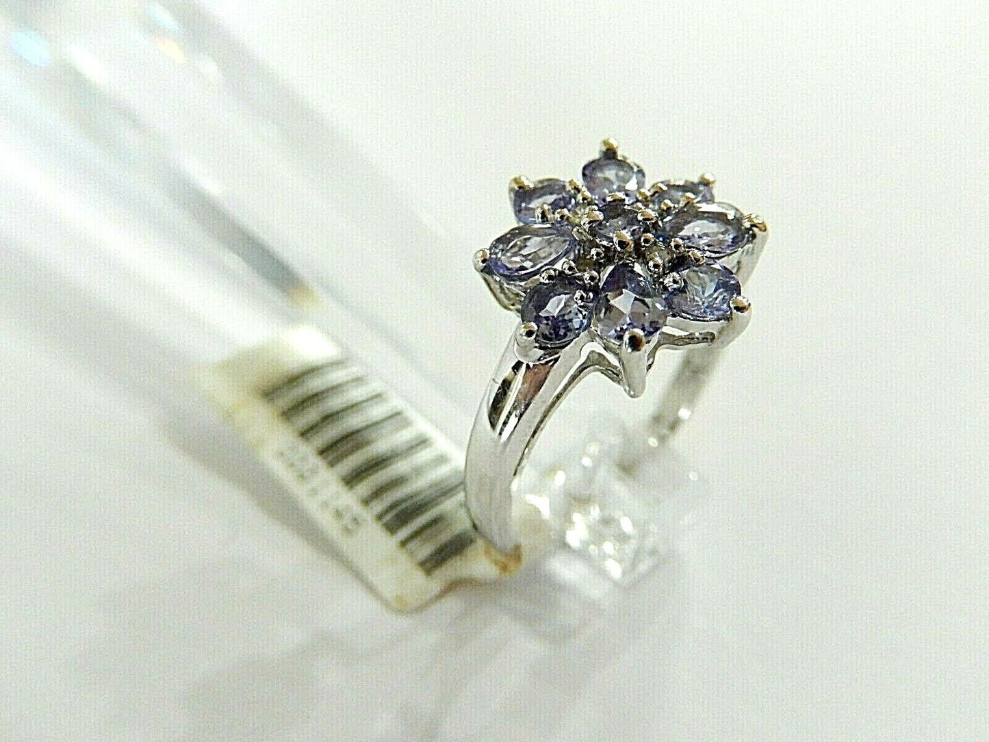 *NWT*  Stunning! Women's 14K White Gold 3/4CT Tanzanite & Diamond Ring Size 7.5