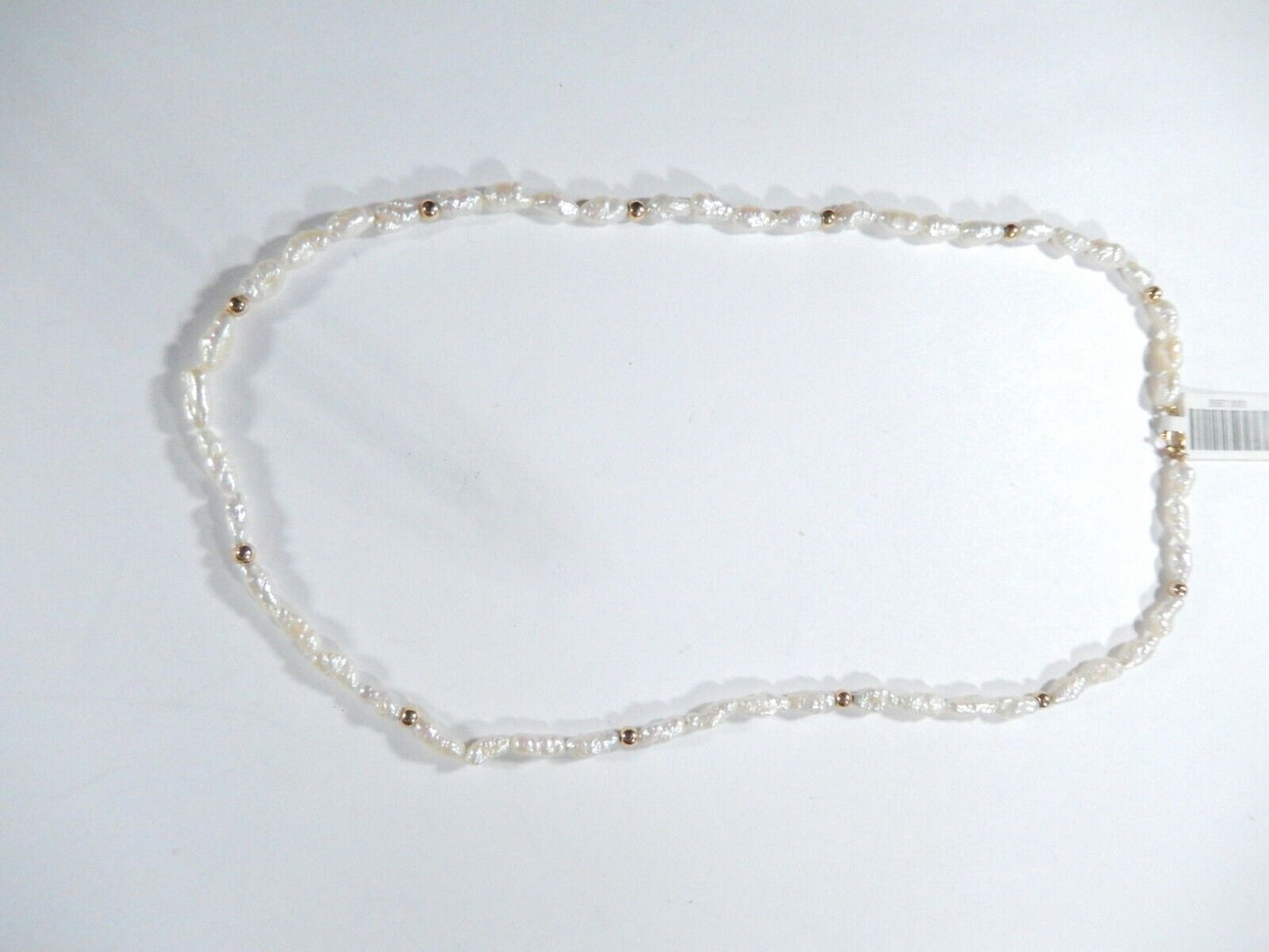 16" Rice PEARL NECKLACE 14K BEADS and CLASP