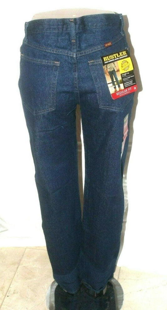 *NWT*  NEW RUSTLER 32 x 34 JEANS  REGULAR FIT Straight Leg Heavyweight Men's