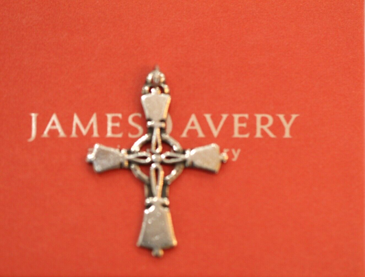 *RETIRED* - R A R E - James Avery  Sterling Silver Handbell Cross Pendant 1.5"