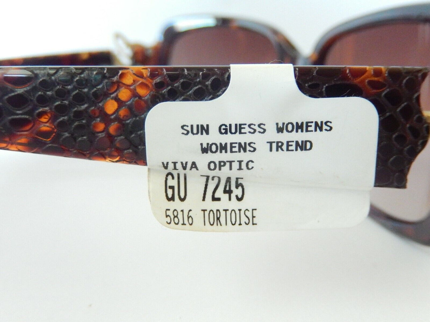 NEW $179 Authentic Guess GU 7245 TO-34 Tortoise Snake Skin Style Sunglasses