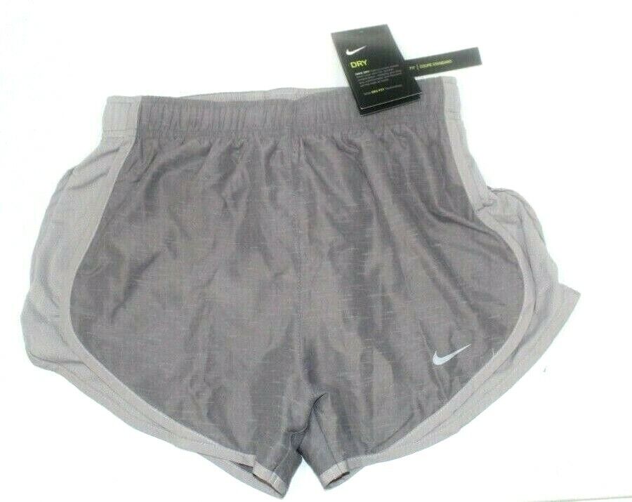 *NWT* NIKE Dri-Fit Gray Lined Yoga Athletic Running Women's Shorts Size XS