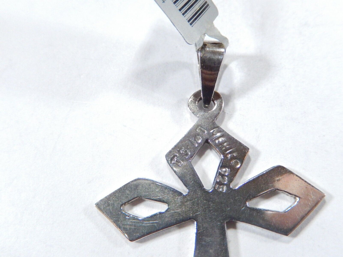 ~VINTAGE~ LARGE STERLING SILVER  TAXCO MEXICO CROSS  CUT-OUT PATTERN PENDANT