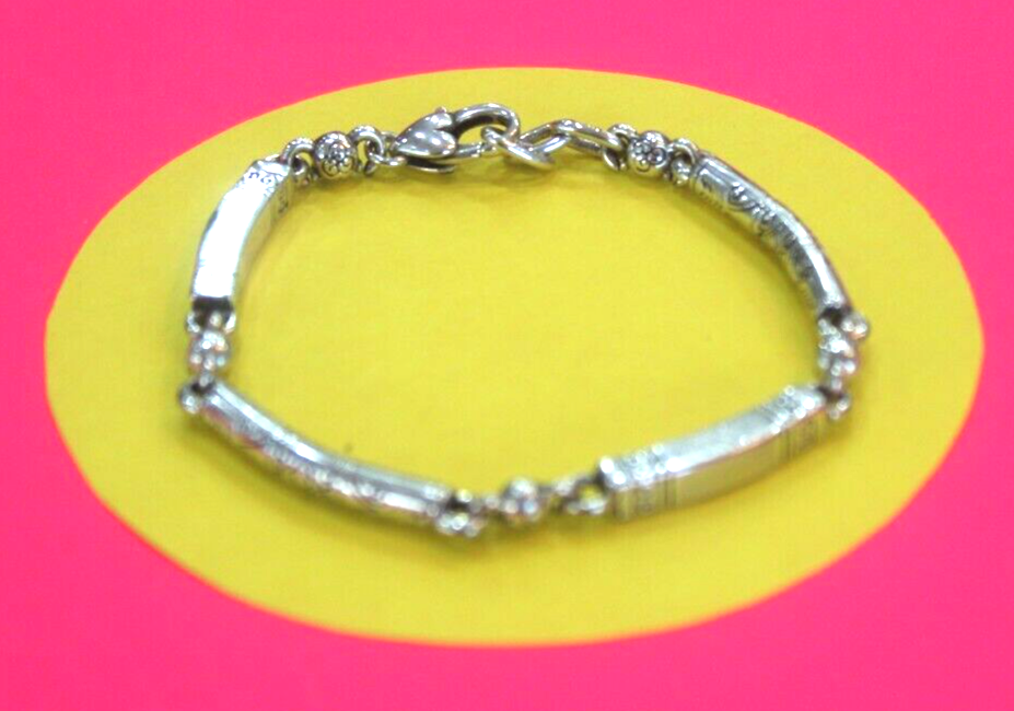 BRIGHTON Silver Tone Link Squares Bracelet