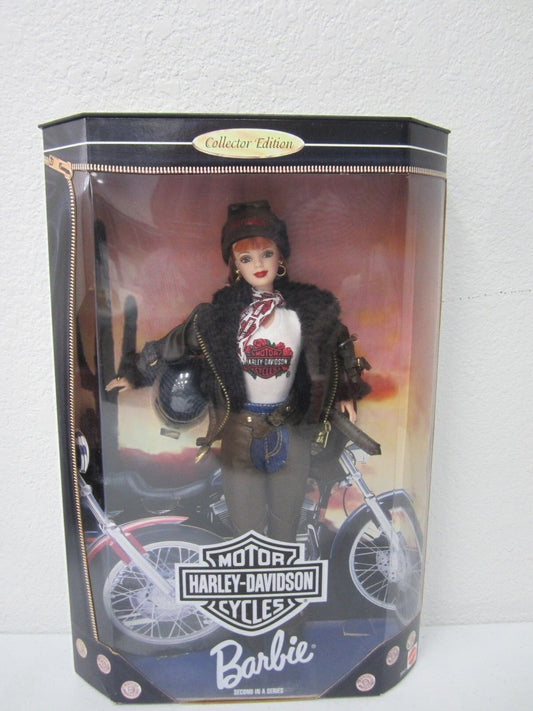 Harley Davidson Motorcycle Red Head Barbie Doll w/ Leather Jacket & Chaps 20441