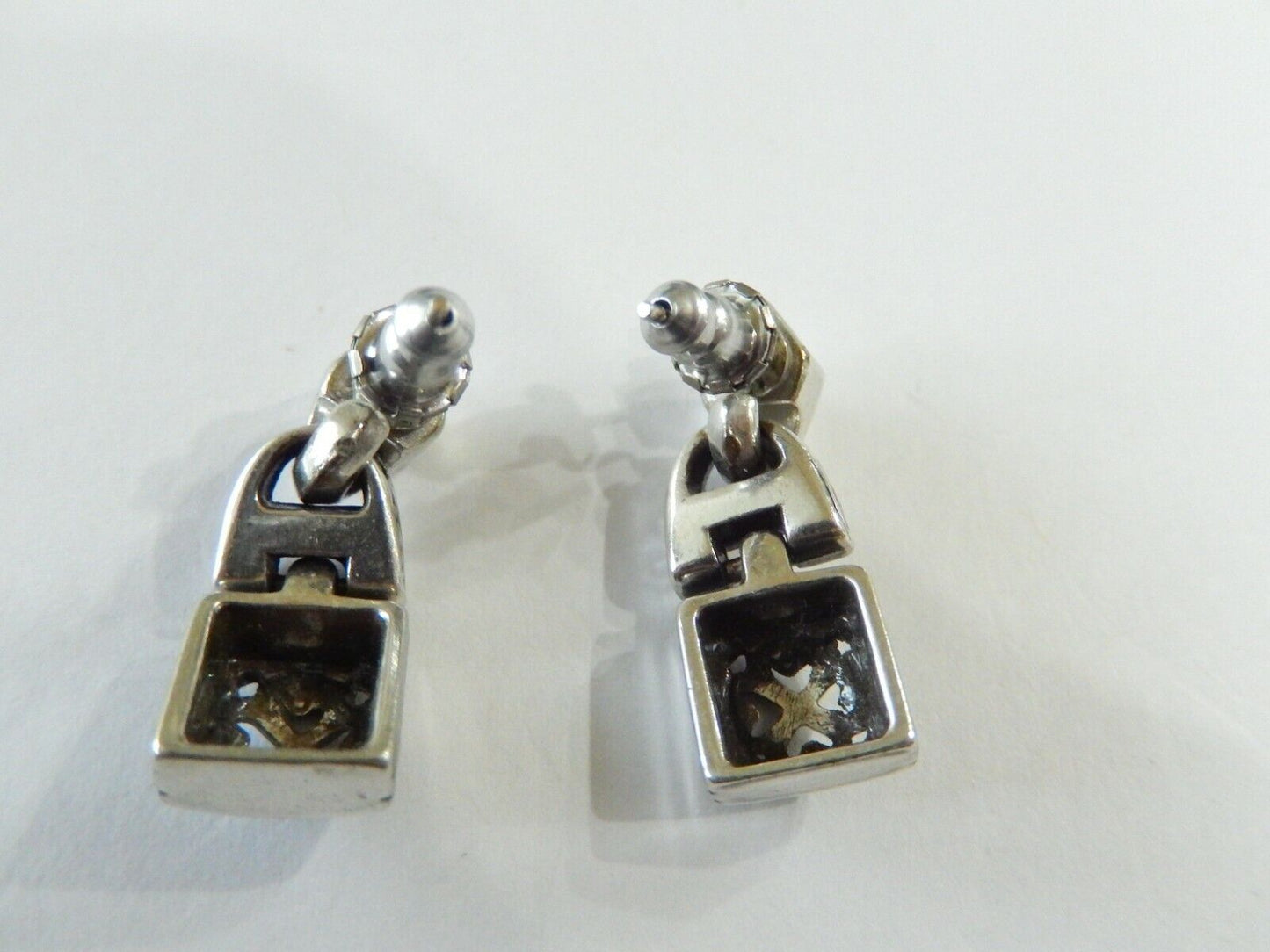 *RETIRED*  BRIGHTON Doorknocker Silver Post Earrings