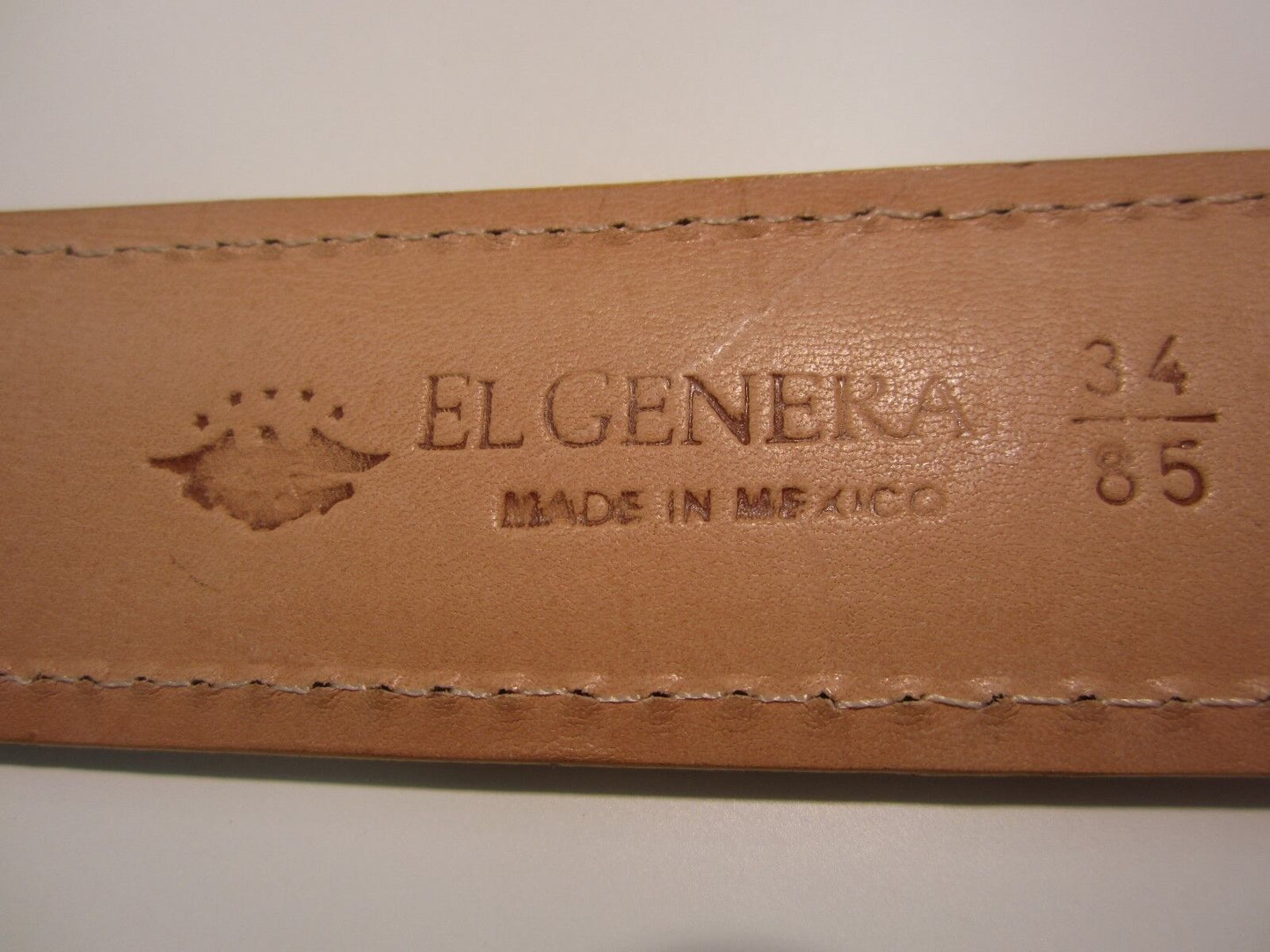 NEW  El General Belt Cinto Vaquero Iam Avestruz Mantequilla ID 000702  Size 34