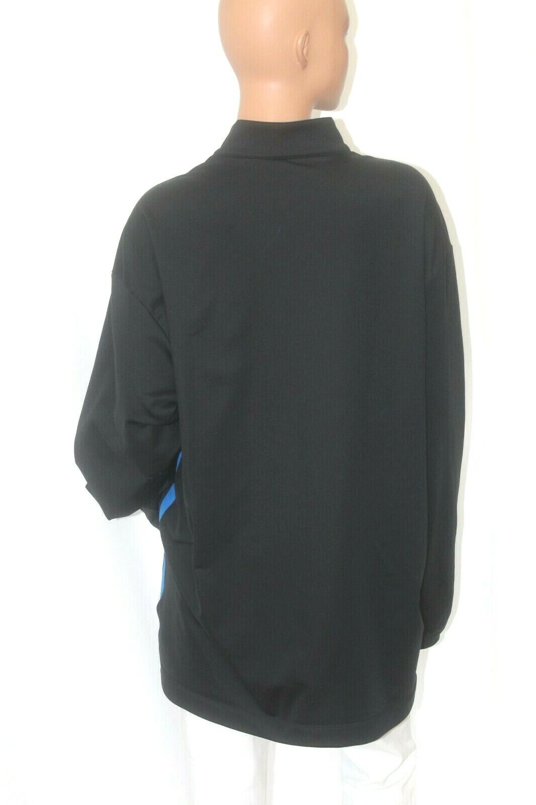 *MINT* NIKE GOLF DRI FIT PULLOVER JACKET 1/4 ZIP BLACK / BLUE SIZE XL