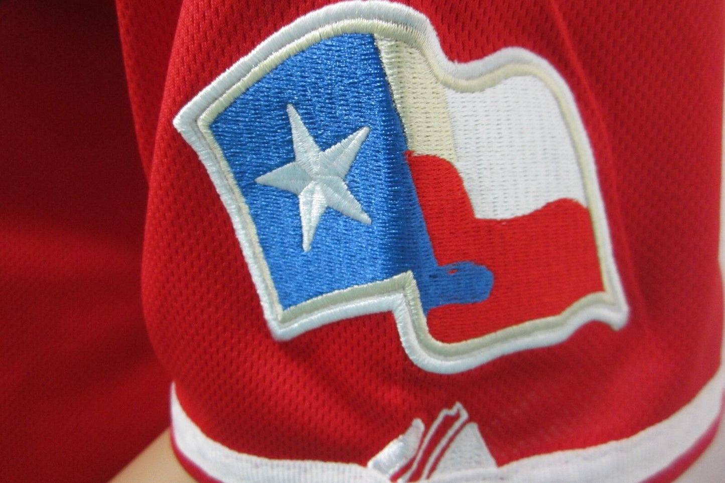 TEXAS RANGERS ANDRUS 2010 WORLD SERIES MAJESTIC JERSEY MENS STITCH JERSEY SZ 52