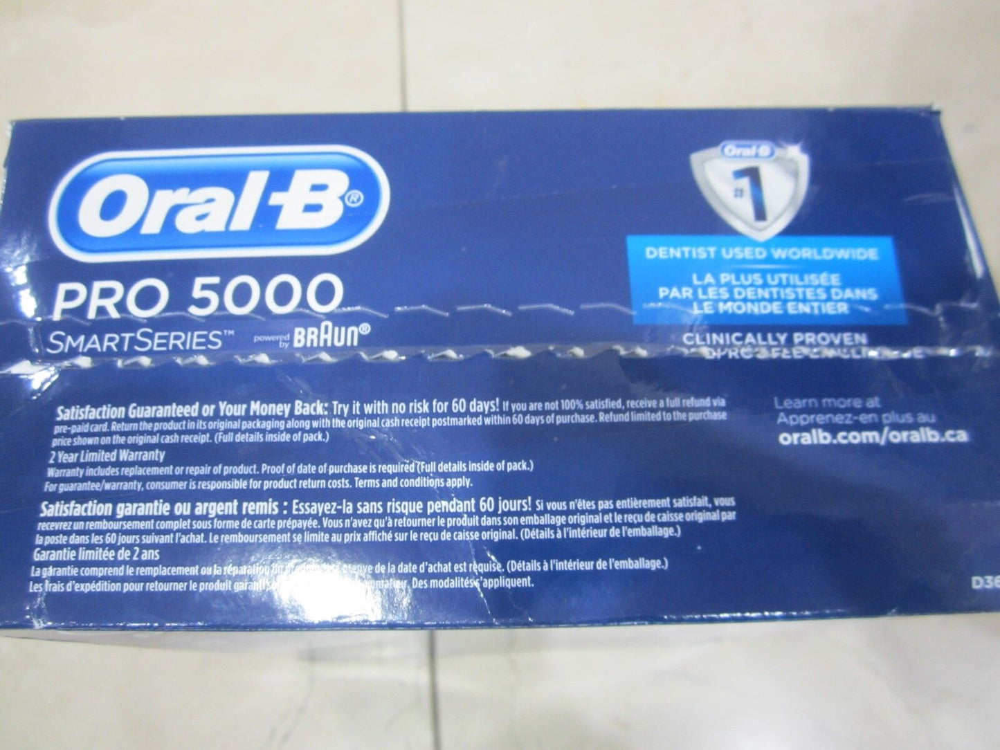 NIBOral-B Pro 5000 SmartSeries Power Rechargeable Electric Toothbrush Bluetooth
