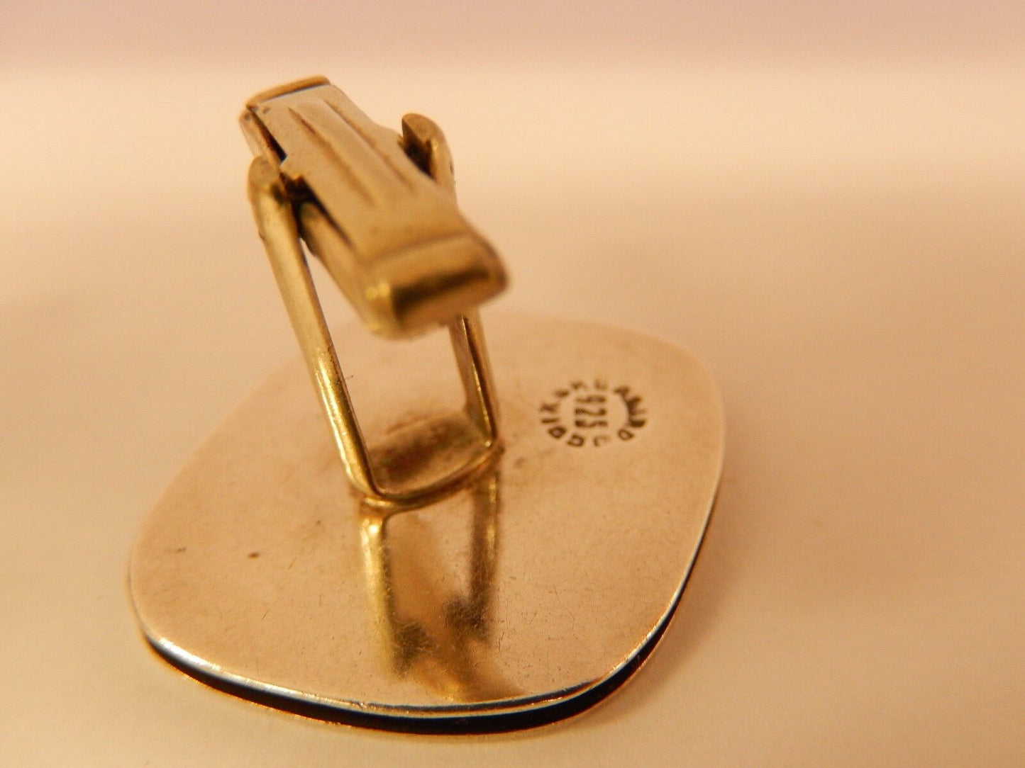 RARE Vintage Southwest Dancing Indian Brave Sterling Silver Cufflinks