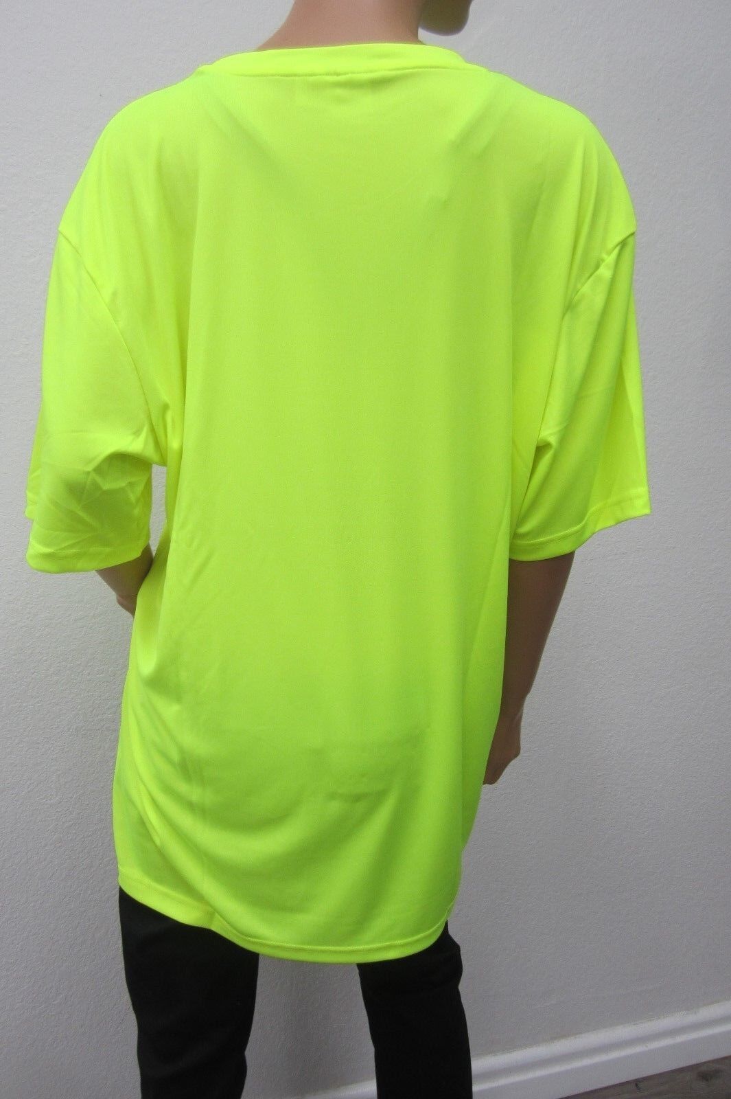 NEW Blue Generation Neon Yellow Custom Moisture Managment T Shirts Size XL