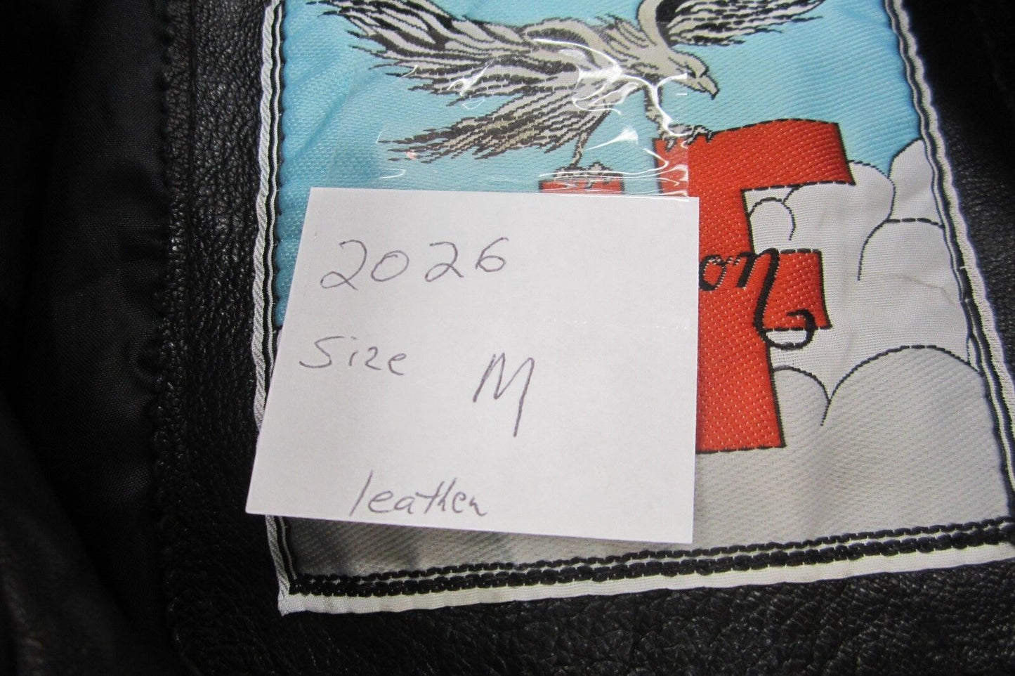 *VINTAGE* Mint JF Collection  Biker Heavy Black LeatherJacket Zip Sleeves M