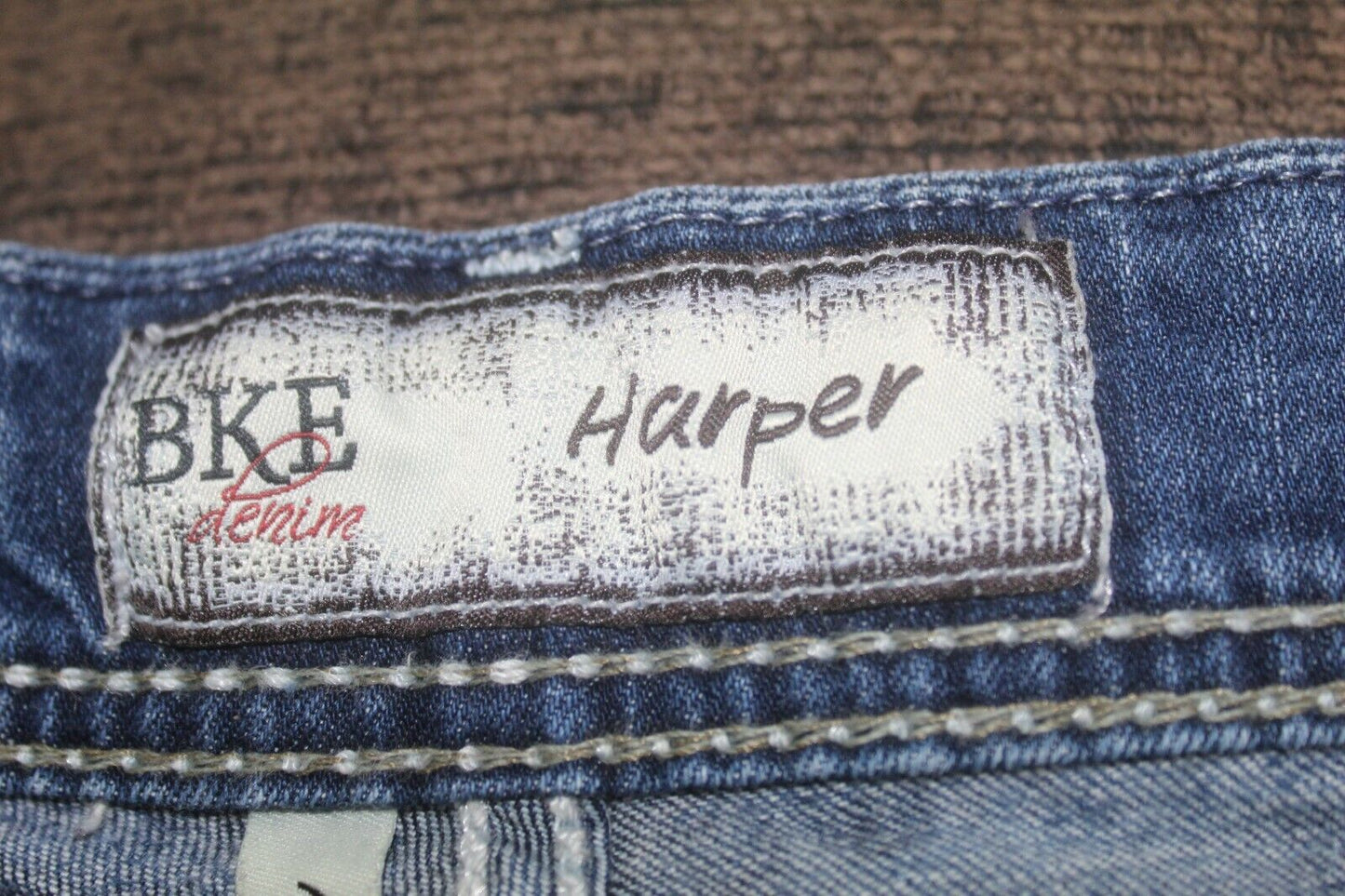 BKE Women's 28R Harper Medium Wash Mid Rise Skinny Denim Blue Jeans