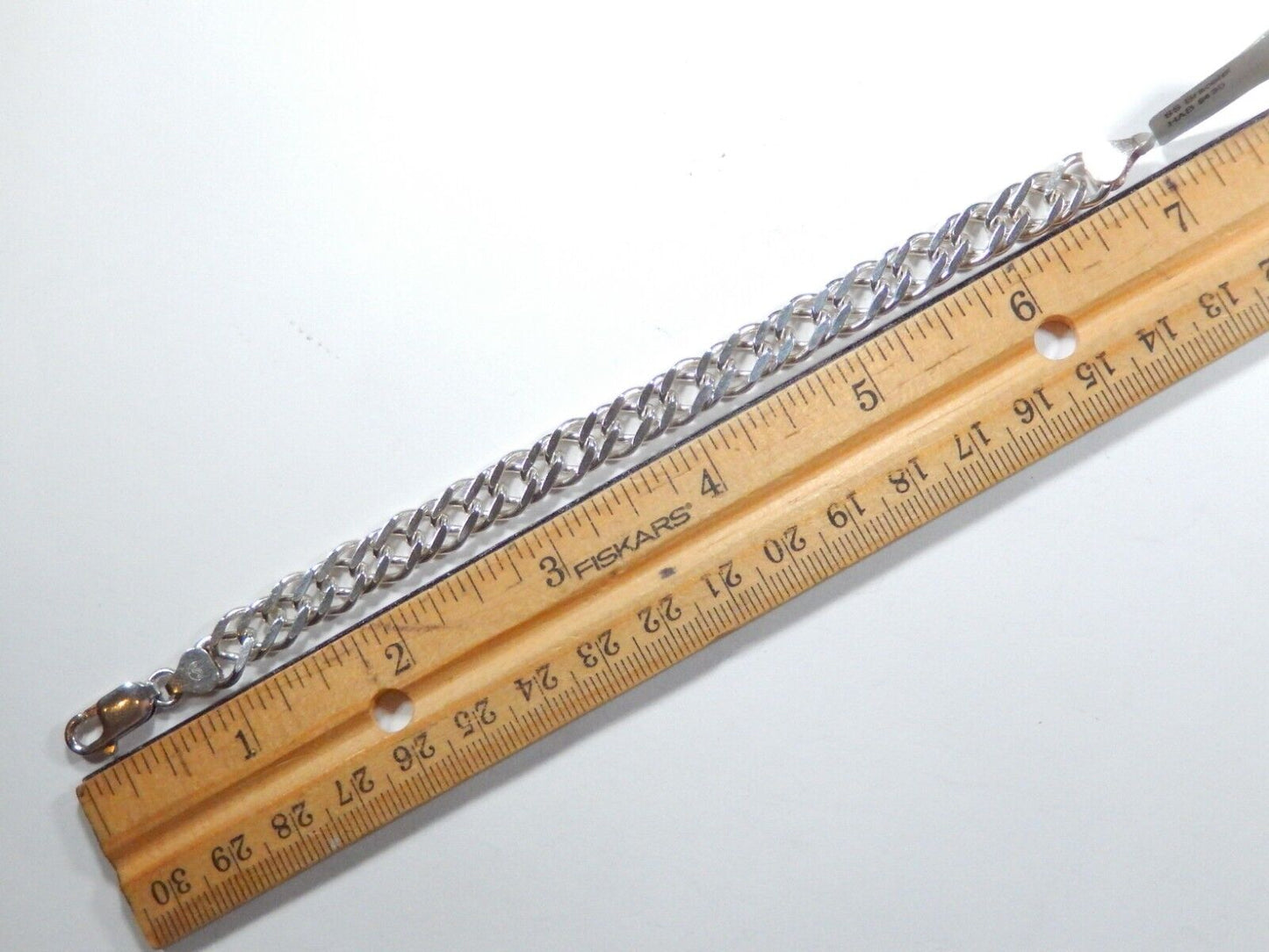 ITALY 925 Sterling Silver 8.5mm Wide Franco Chain Bracelet 7" - 17.2gms