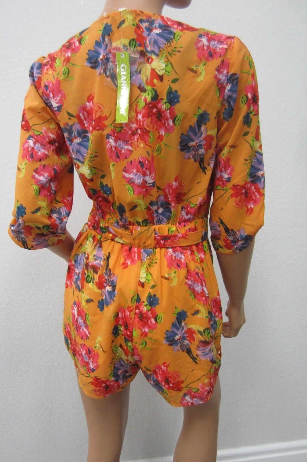 *NWT* $109.00  Gianni Bini In The Garden Erynn Peachy Romper  CUTE Size Small