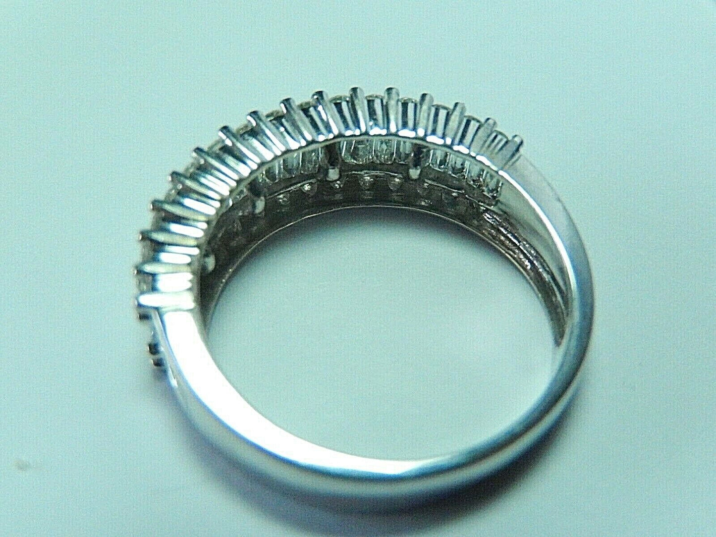 1CT Natural VS Diamond Bridal Wedding Engagement Ring Band 14K White Gold Sz 7.5