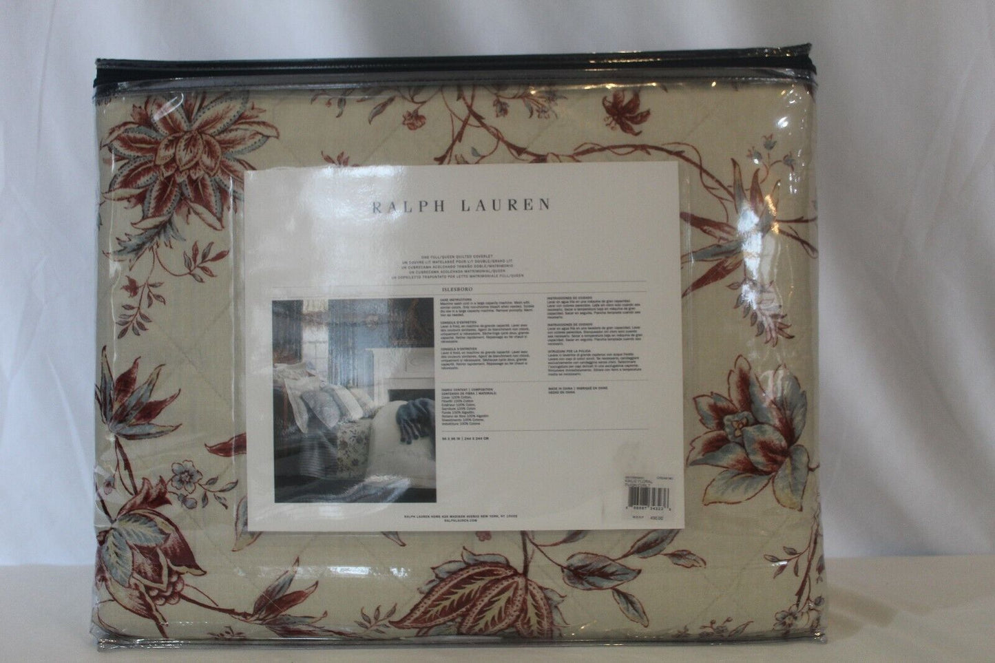 **NWT* $430. Ralph Lauren Islesboro Kailie Floral Full/Queen  Quilted Coverlet