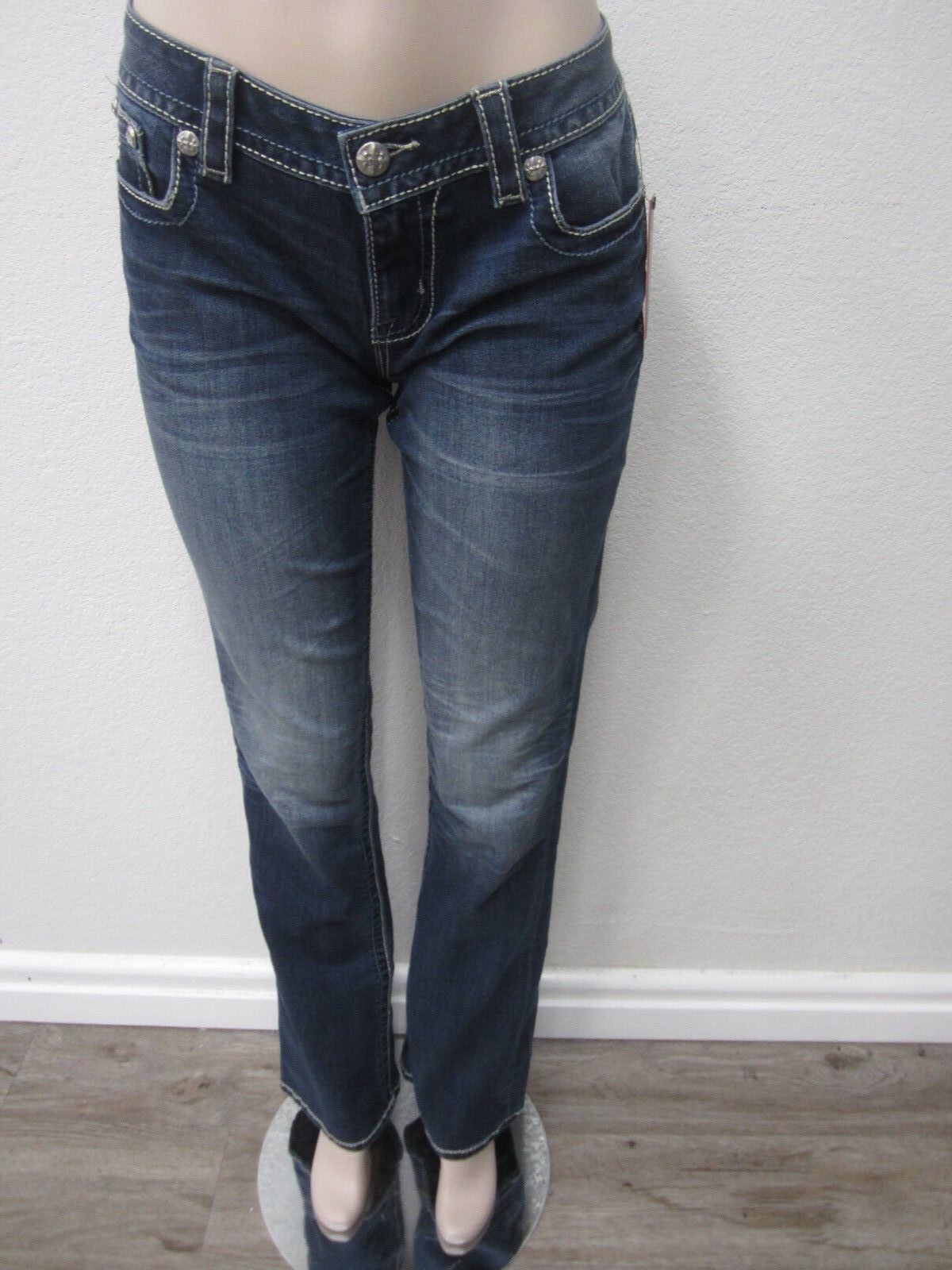NWT Miss Me Jeans Cool Canyon Signature Bootcut JP7779B size 26 x 34 Very Bling