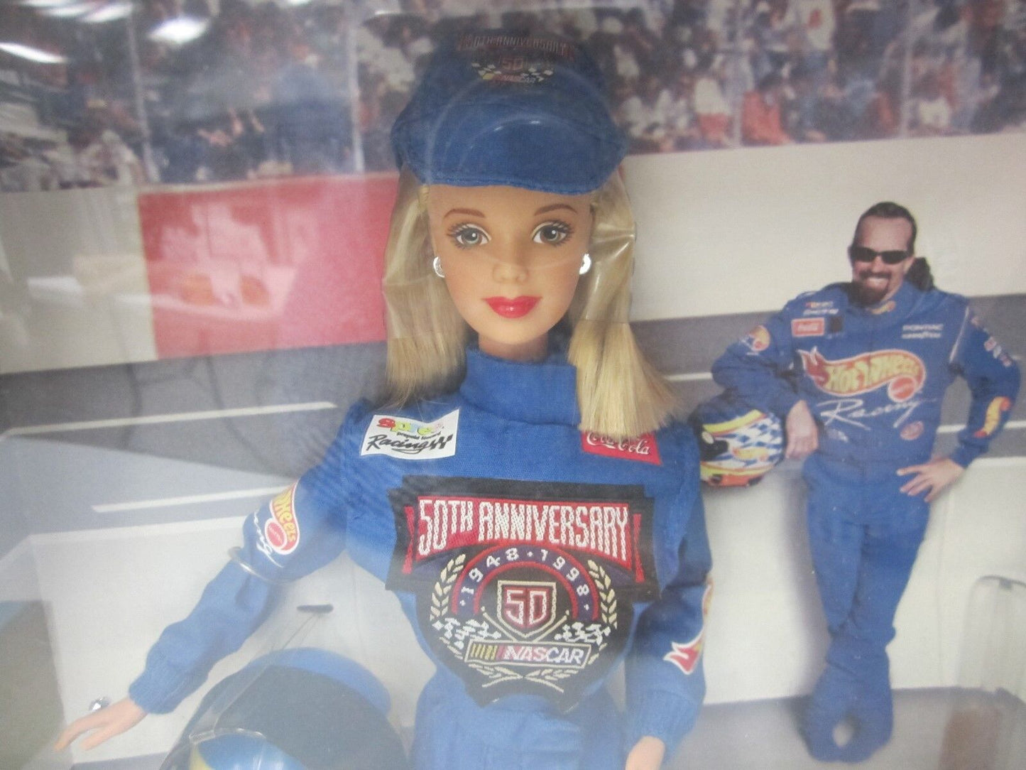 50th Anniversary Collector Edition Nascar Barbie Doll Mattel 1998 NRFB NIB