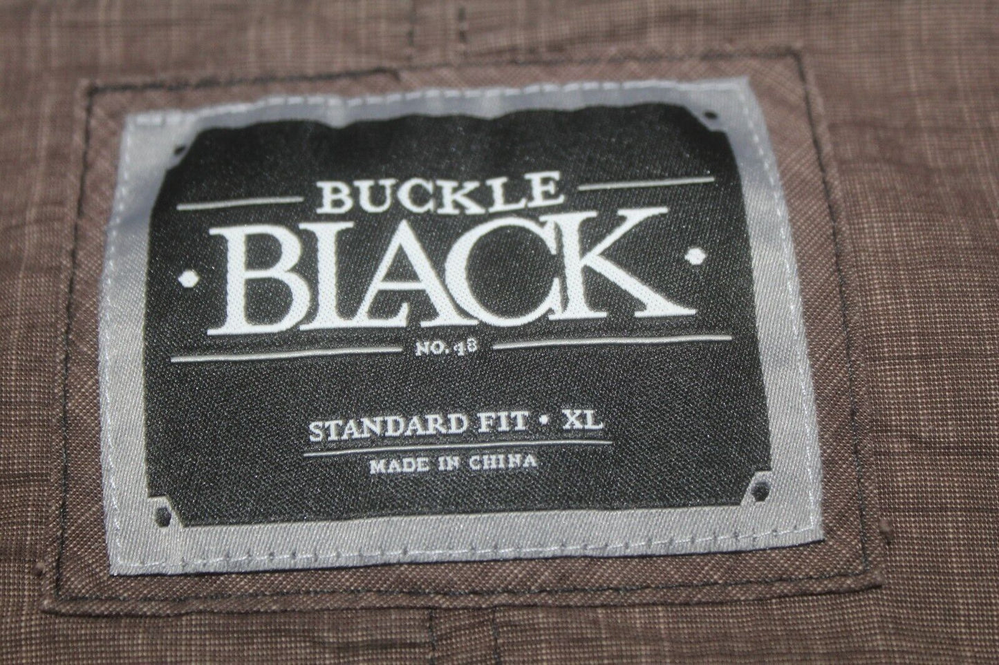 Men’s BUCKLE BLACK Standard Fit Black Pearl Snap Button Up Shirt •SizeX L *EUC