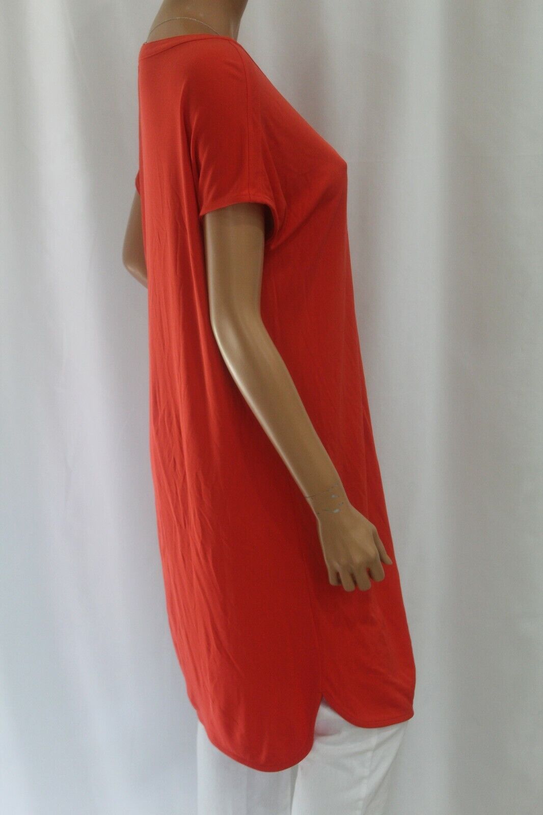 RALPH LAUREN RED STRETCH TUNIC TOP / SHIFT DRESS