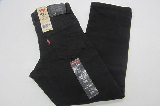 *NWT* Levi’s 511 Slim  Girl's Mid Rise Stretch Black Jeans Size 7R