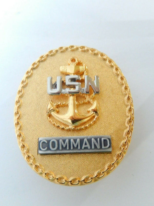 GENUINE U.S. NAVY IDENTIFICATION BADGE: ENLISTED ADVISOR E7 COMMAND CPO