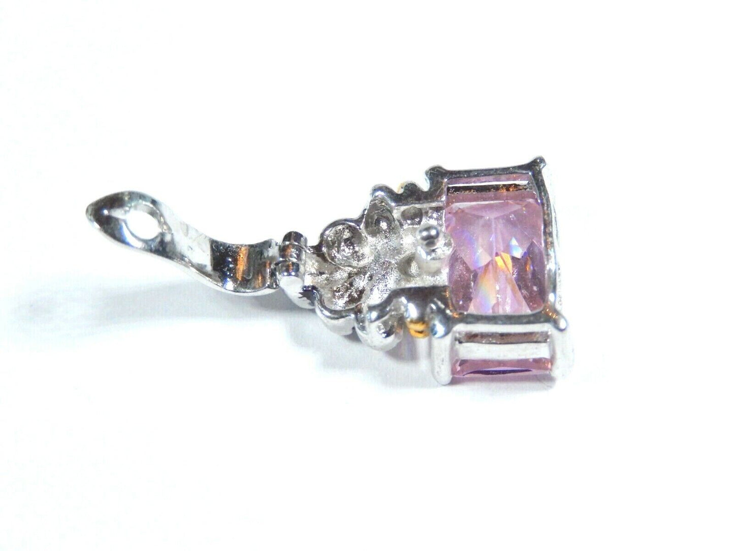 *NEW*   SALE! 5CT Flawless Pink Sapphire Sterling Silver Pendant