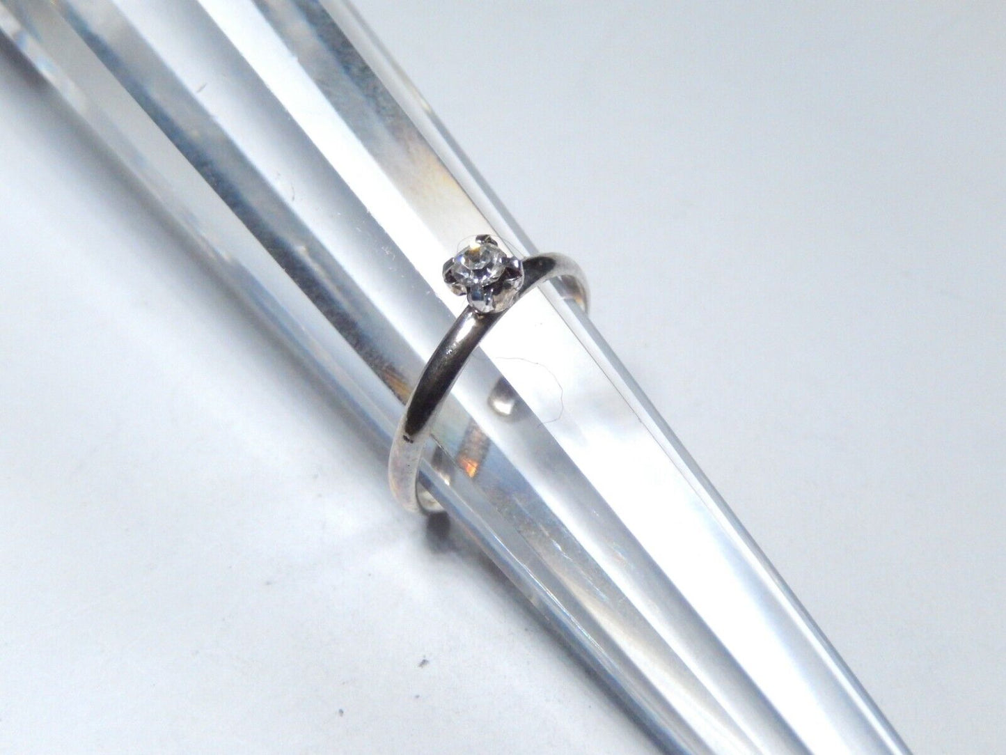 2.0mm Smooth Design Sterling Silver CZ Toe Ring  Adjustable