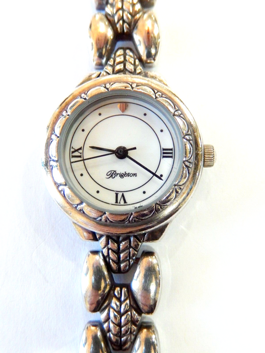 Brighton Womens Watch Geneva Leather Strap Wrist Size 5.5”-7”
