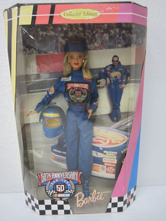50th Anniversary Collector Edition Nascar Barbie Doll Mattel 1998 NRFB NIB