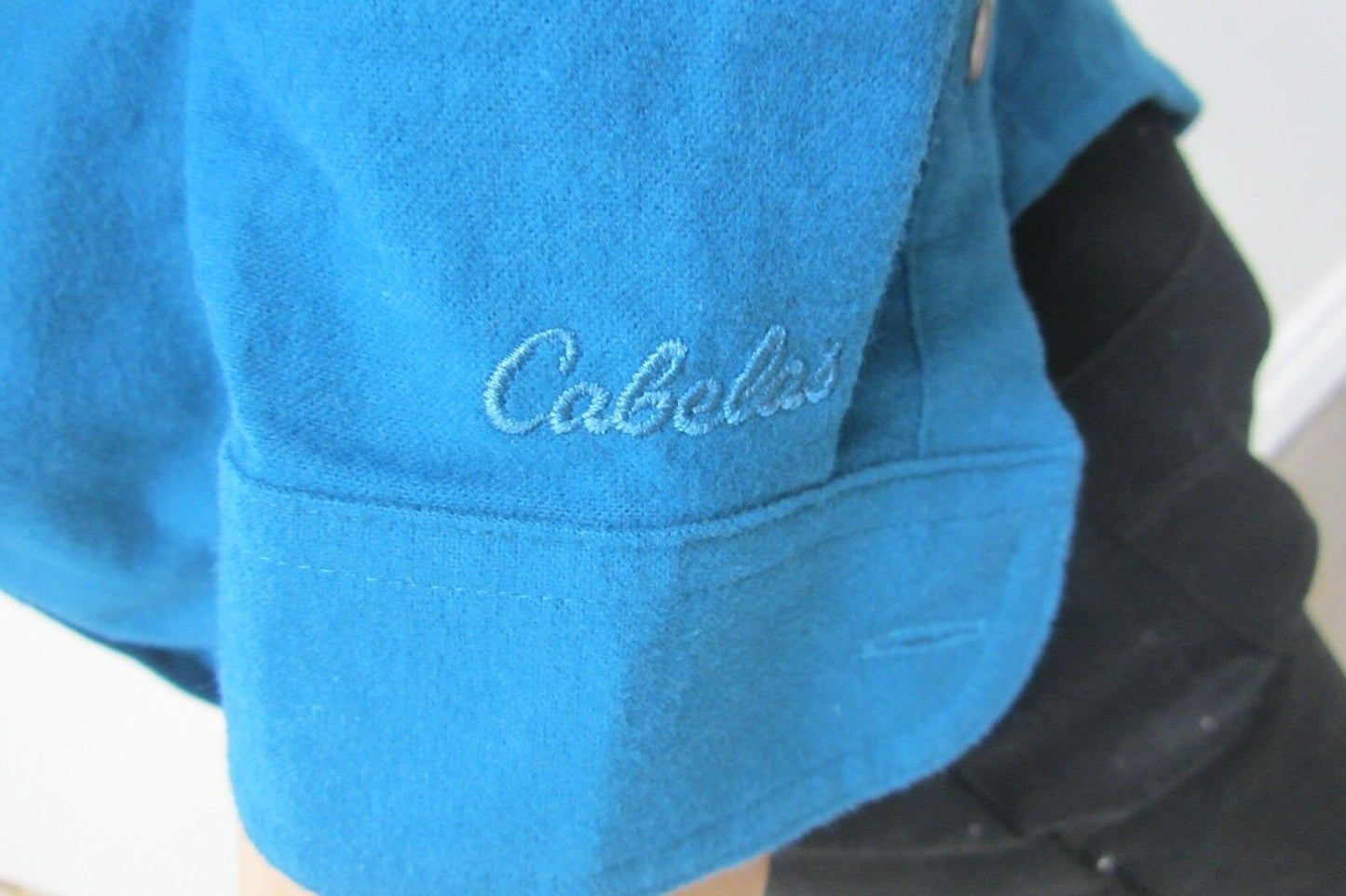 *MINT*Cabelas Women's Thick Warm Blue Flanel Regular Long Sleeve Shirt Sz Med